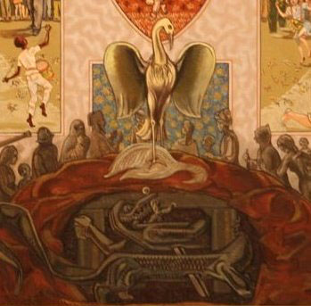 Феникс и Левиафан Ватикан фреска